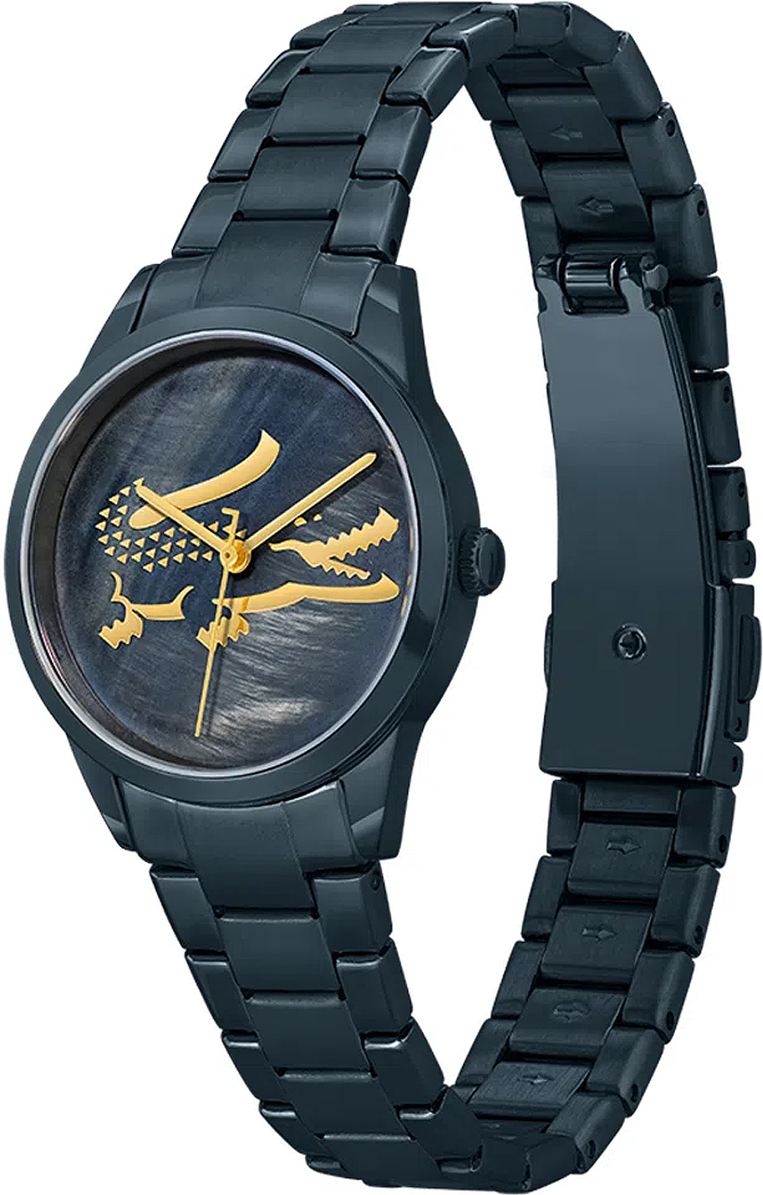 Montre Lacoste Ladycroc 2001215 pour Femme - Cadran et bracelet acier bleu nacré vue 2