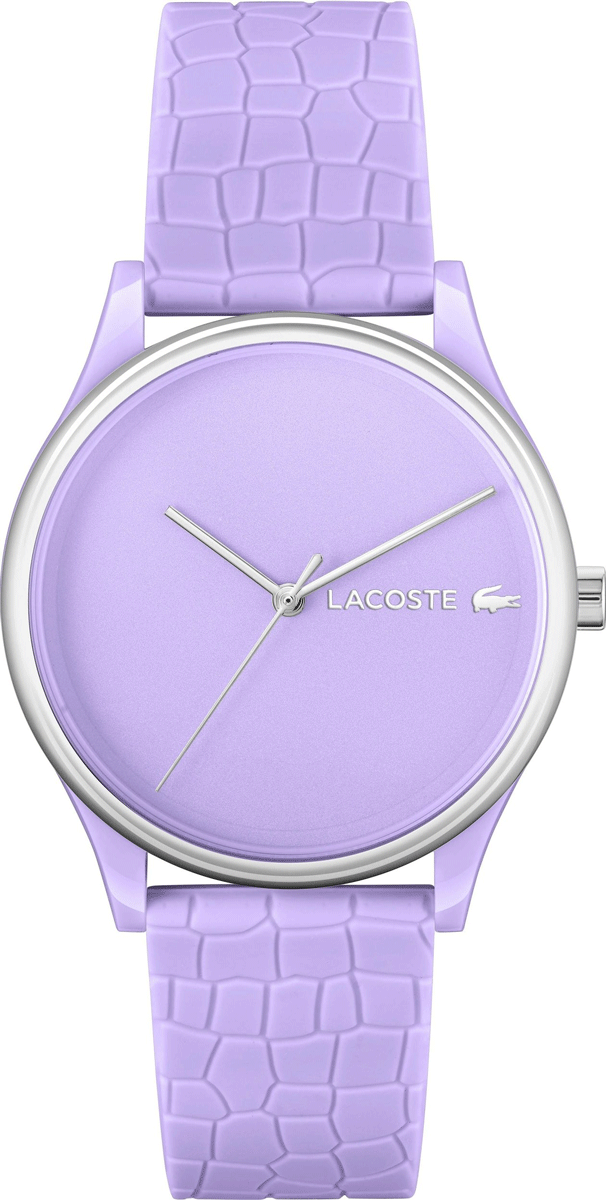 Montre Femme Lacoste Crocodelle 2001284 bracelet silicone lilas