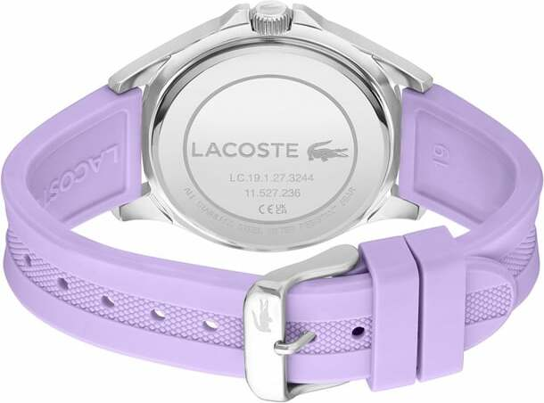 Montre Femme Lacoste Swing 2001300 bracelet silicone lilas cadran multifonctions vue 2