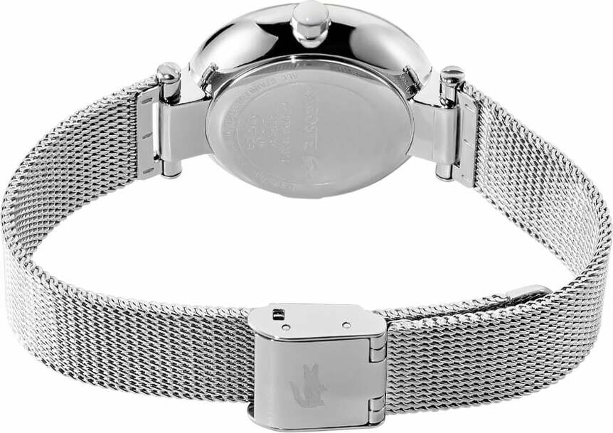 Montre Lacoste Orba 2001337 pour Femme - Cadran Blanc, Boîtier Or et Bracelet Maille Milanaise Argenté vue 4