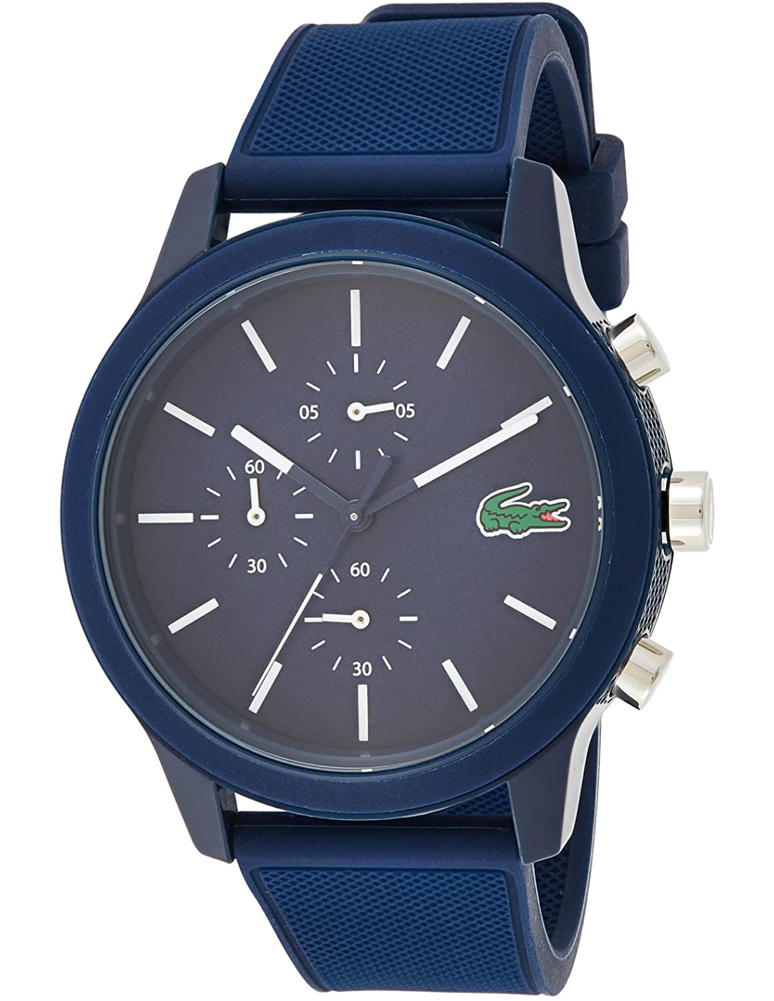 Montre Lacoste Homme 2010970 12.12 - Boîtier Résine et Bracelet Silicone Bleu Multifonctions vue 2