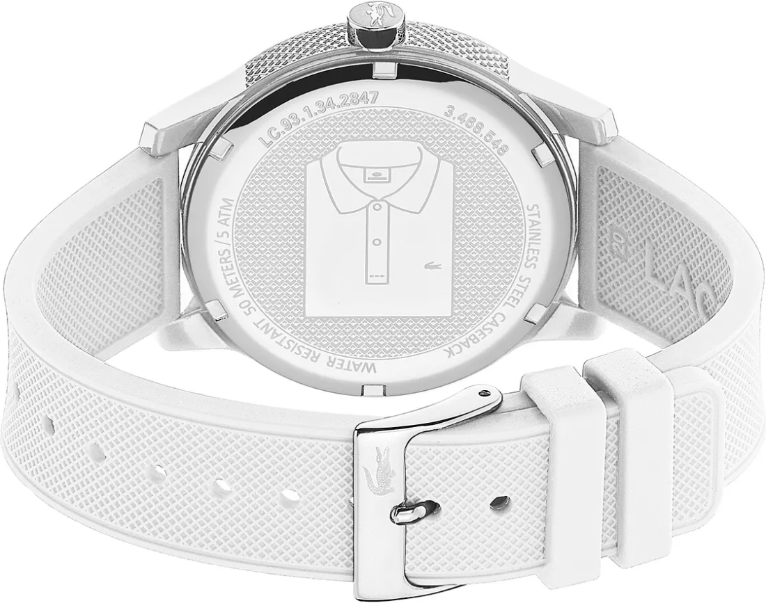 Montre Lacoste Homme 2010984 - Cadran et bracelet blanc en silicone vue 3
