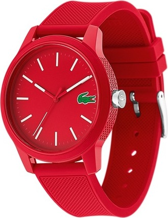 Montre Homme Lacoste 12.12 Réf. 2010988 Cadran et Bracelet Silicone Rouge vue 2