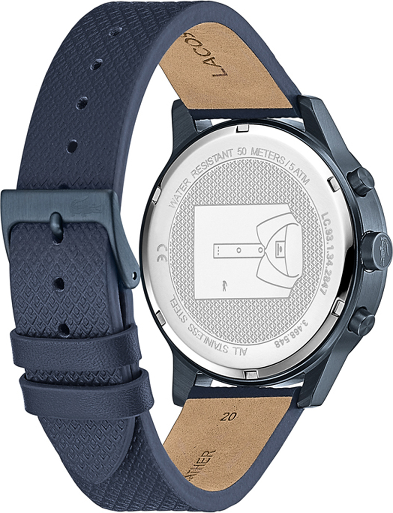 Montre Homme Lacoste 2010998 - Boîtier Acier Bleu & Bracelet Cuir vue 3