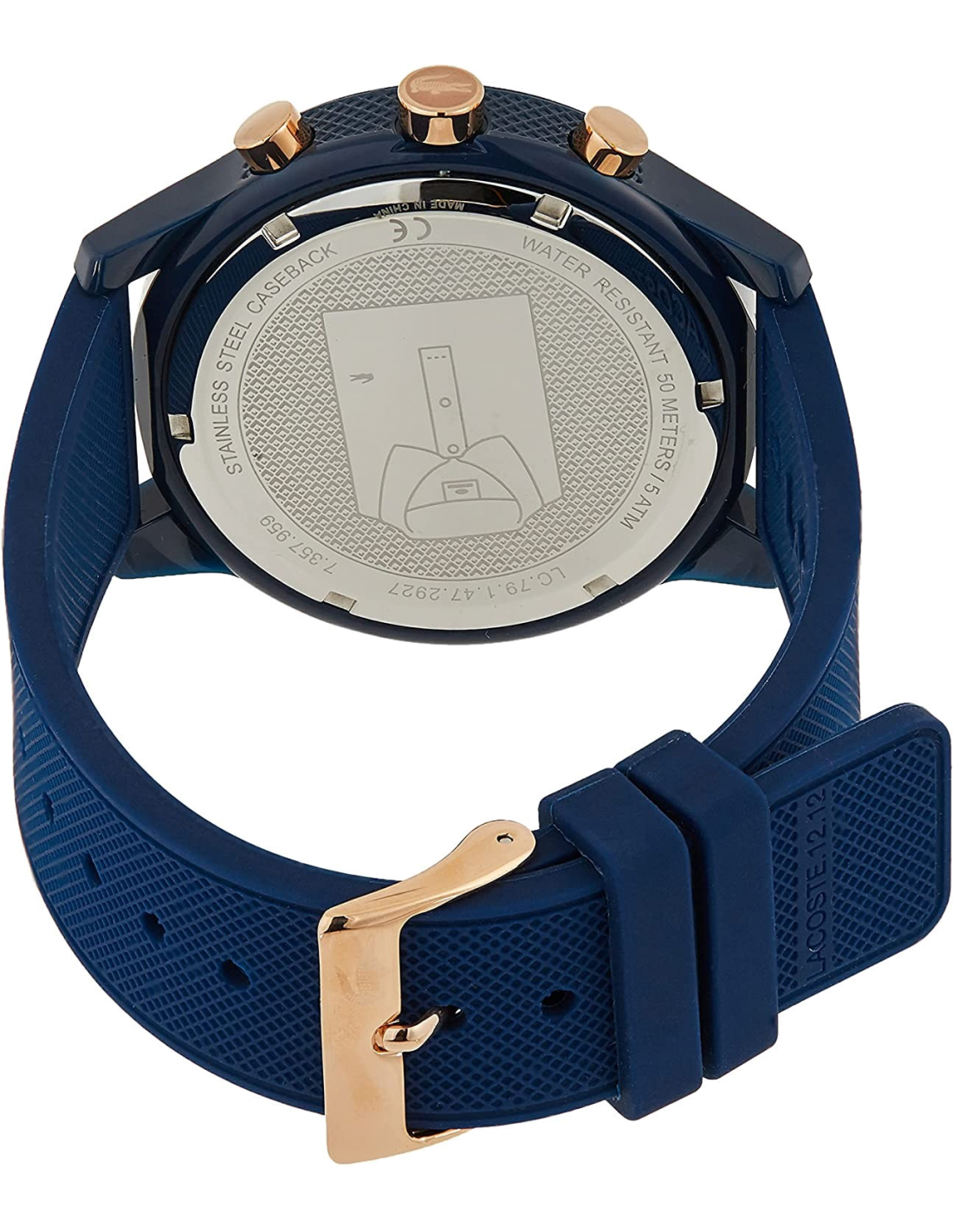 Montre Homme Lacoste 2011013 Chronomètre Sport - Cadran et Bracelet Silicone Bleu vue 2