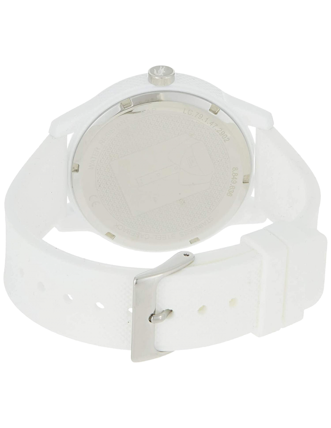 Montre Homme Lacoste Réf. 2011069 - Cadran et Bracelet Silicone Blanc vue 2