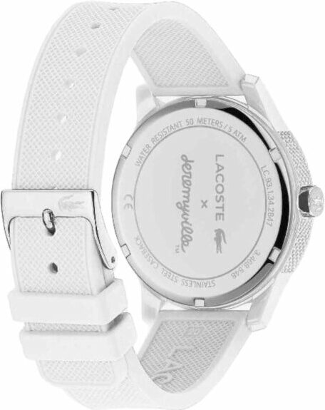 Montre Lacoste Homme 2011072 - Cadran et Bracelet Silicone Blanc - 42mm vue 2