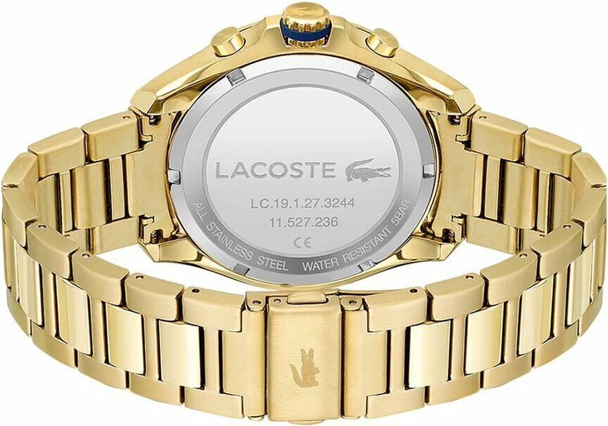 Montre Homme Lacoste 2011151 Tiebreaker en Acier Doré et Cadran Bleu vue 3