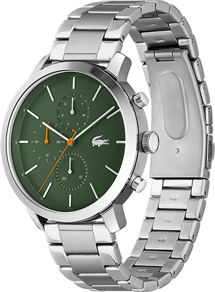 Montre Homme Lacoste 2011178 Replay en Acier Argenté et Cadran Vert vue 2