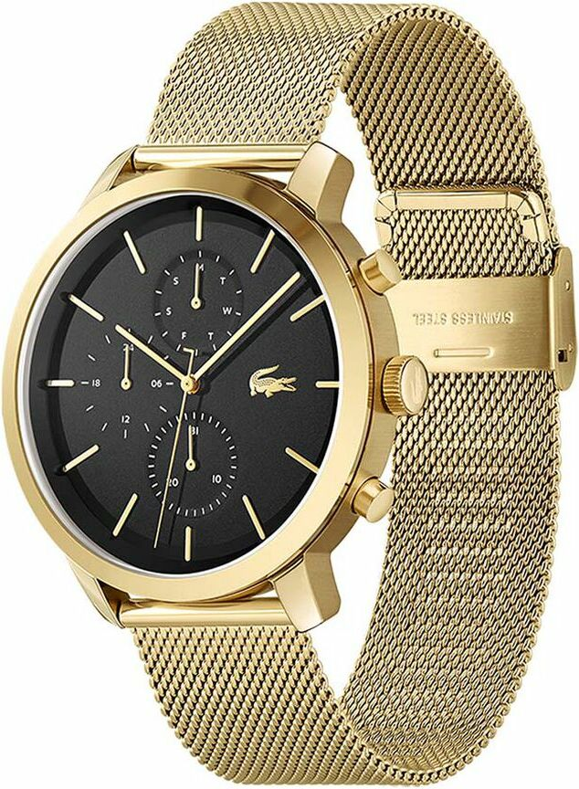 Montre Lacoste 2011195 en Acier Doré et Maille Milanaise vue 2