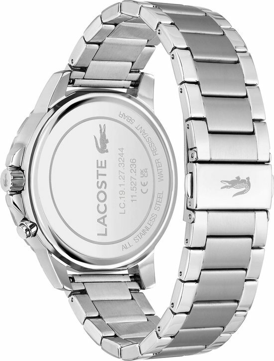 Montre Lacoste Homme 2011207 Endurance - Boîtier Acier Argenté, Cadran Noir vue 3