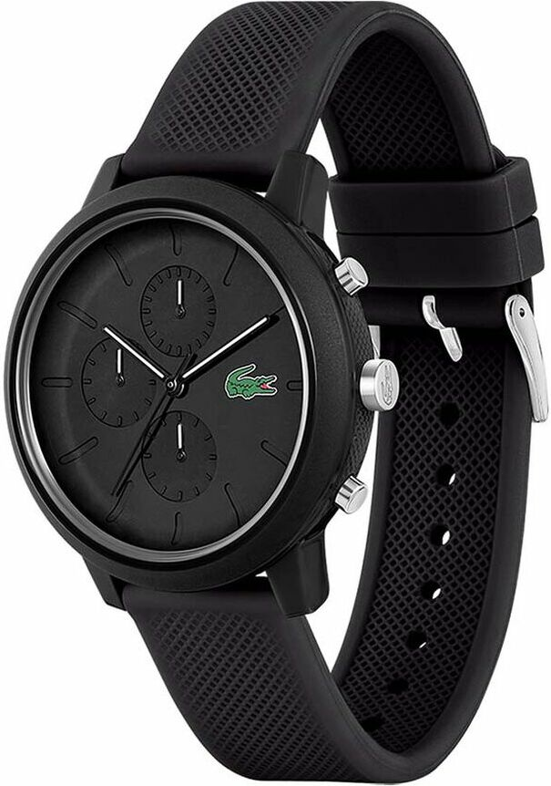 Montre Homme Lacoste Réf. 2011243 Chronographe Quartz Cadran Noir Bracelet Silicone vue 2