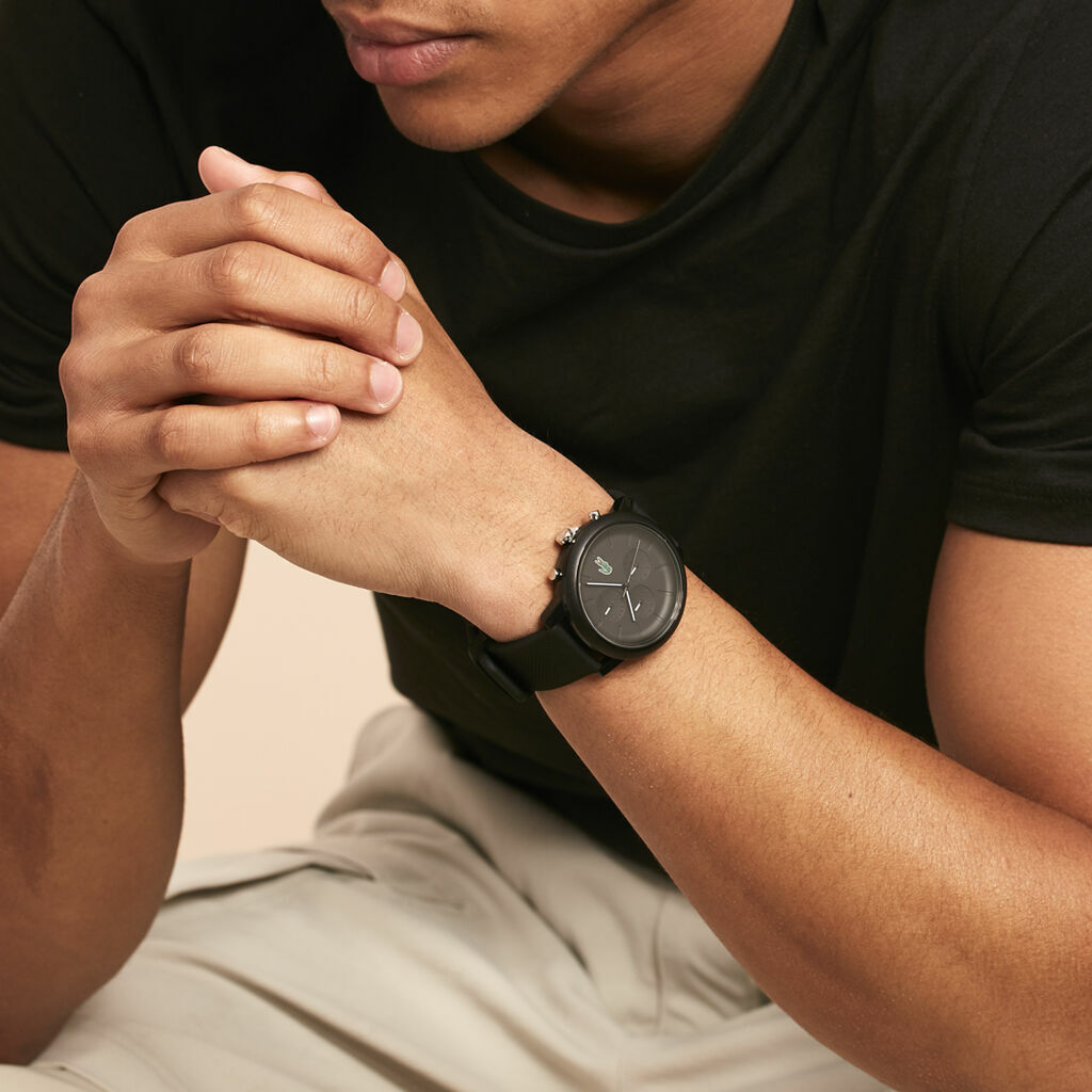 Montre Homme Lacoste Réf. 2011243 Chronographe Quartz Cadran Noir Bracelet Silicone vue 4