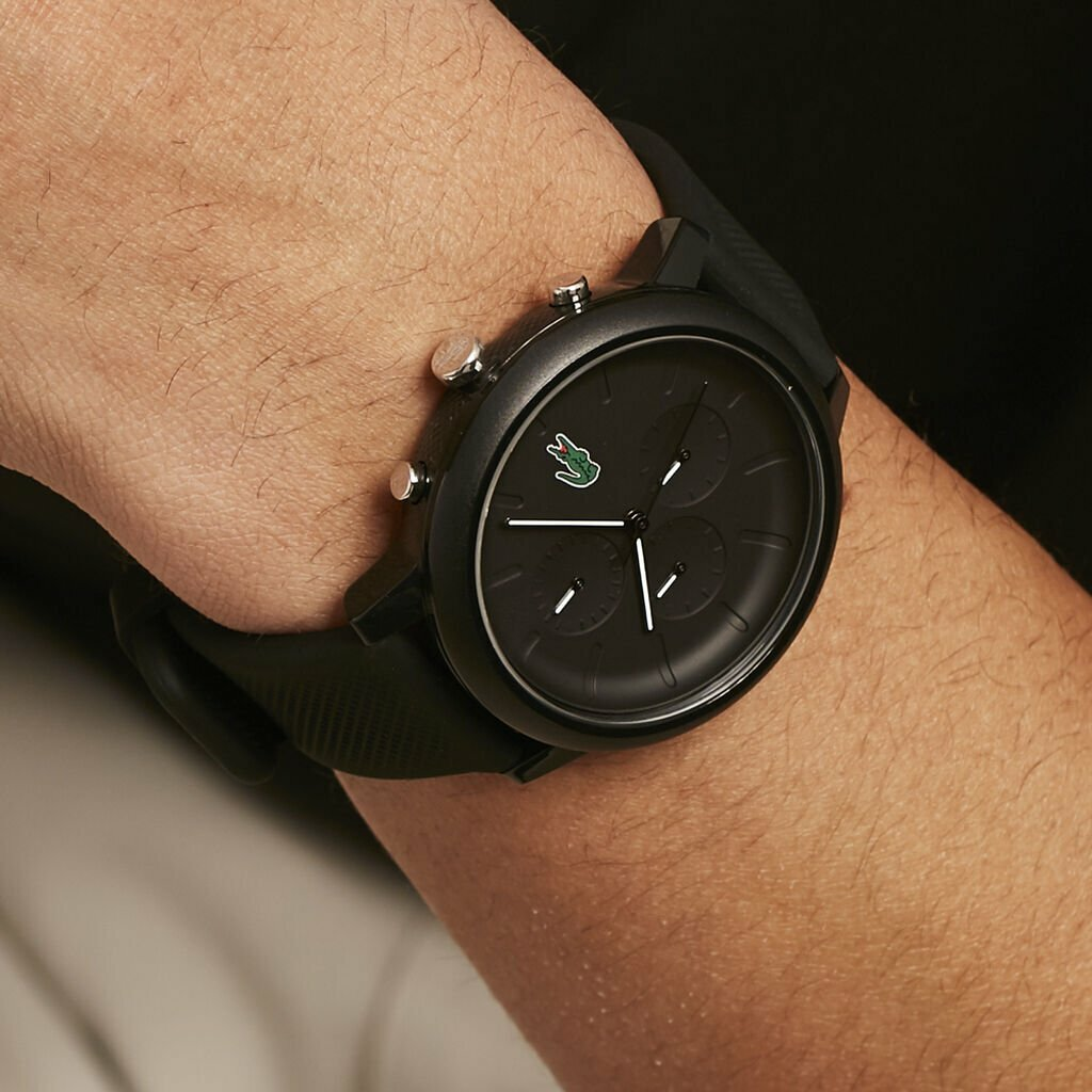 Montre Homme Lacoste Réf. 2011243 Chronographe Quartz Cadran Noir Bracelet Silicone vue 5