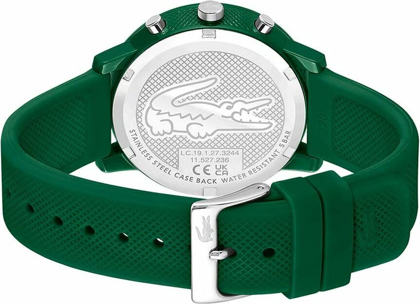 Montre Homme Lacoste Réf. 2011245 - Boîtier Résine Vert, Bracelet Silicone Vert, Chronographe vue 3