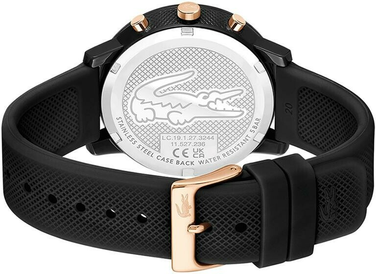 Montre Lacoste Homme 2011247 Cadran Noir Multifonctions Bracelet Silicone vue 3