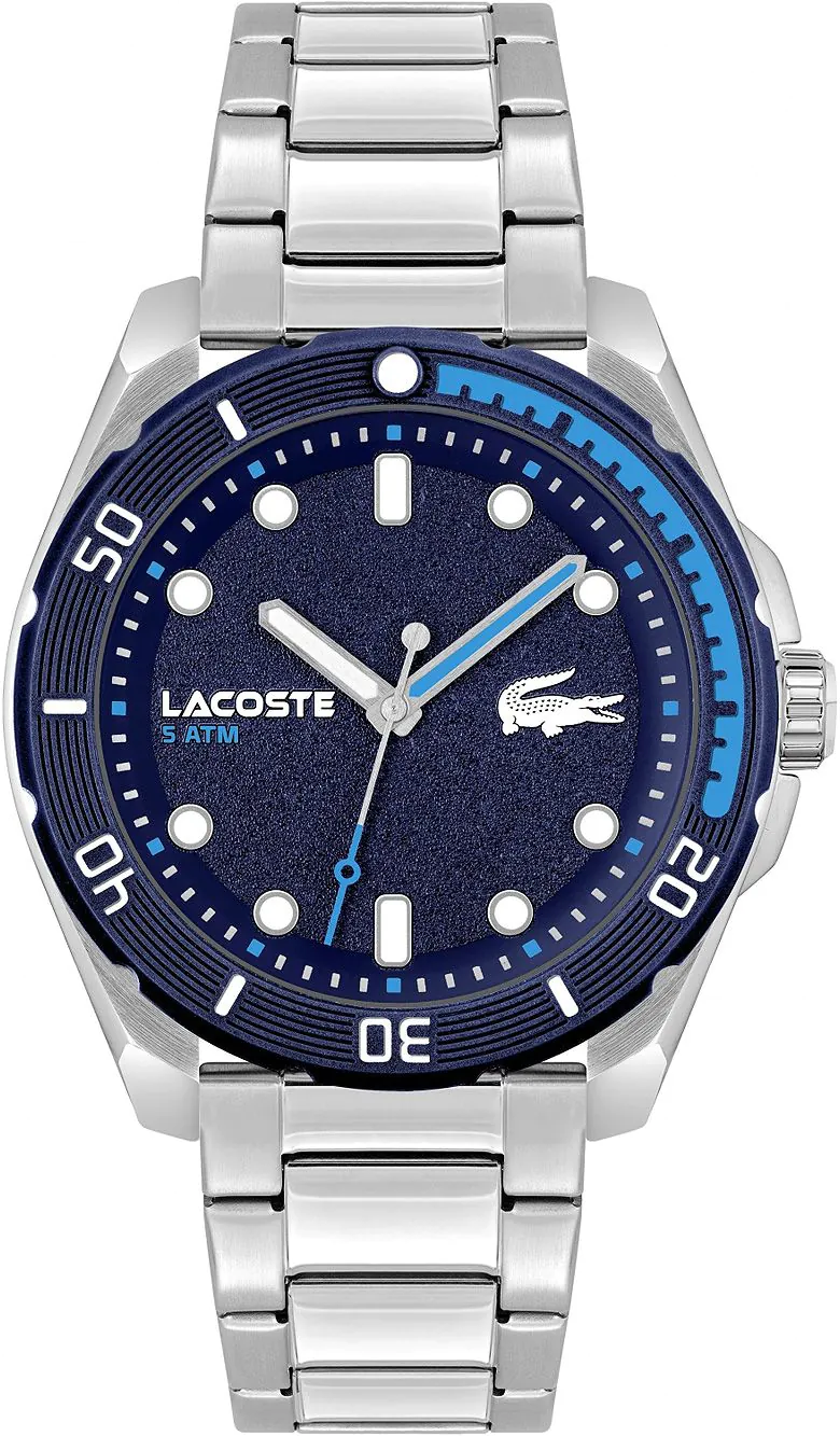 Montre Lacoste Homme 2011286 Acier Inoxydable Argenté Cadran Bleu