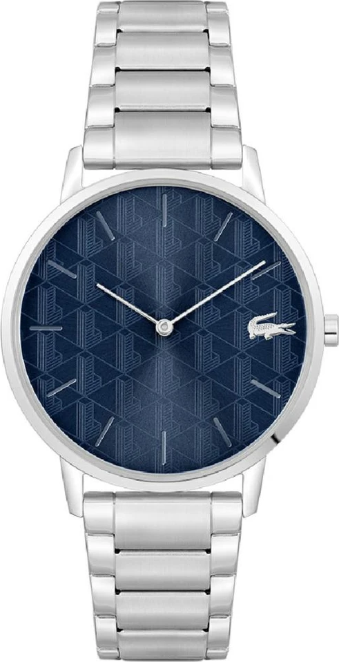 Montre Homme Lacoste Crocorigin 2011305 Acier Argent Cadran Bleu