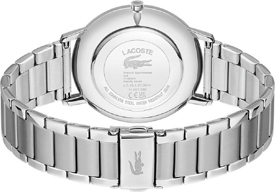 Montre Homme Lacoste Crocorigin 2011305 Acier Argent Cadran Bleu vue 3
