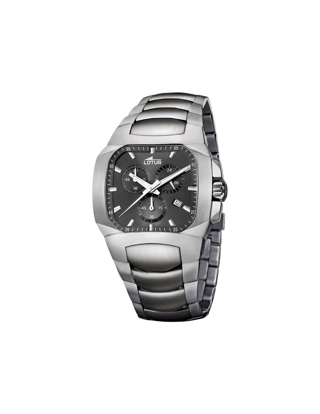 Montre Homme Lotus Chrono L15500/9 en acier argenté