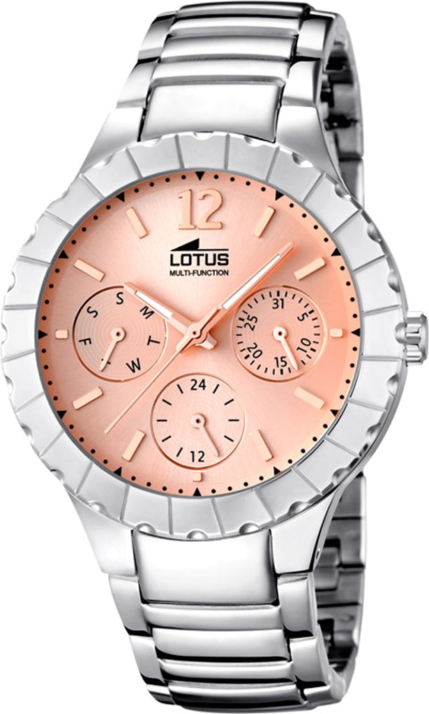 Montre Lotus Trendy L15902/3 pour Femme, Cadran Or Rose et Bracelet Argent