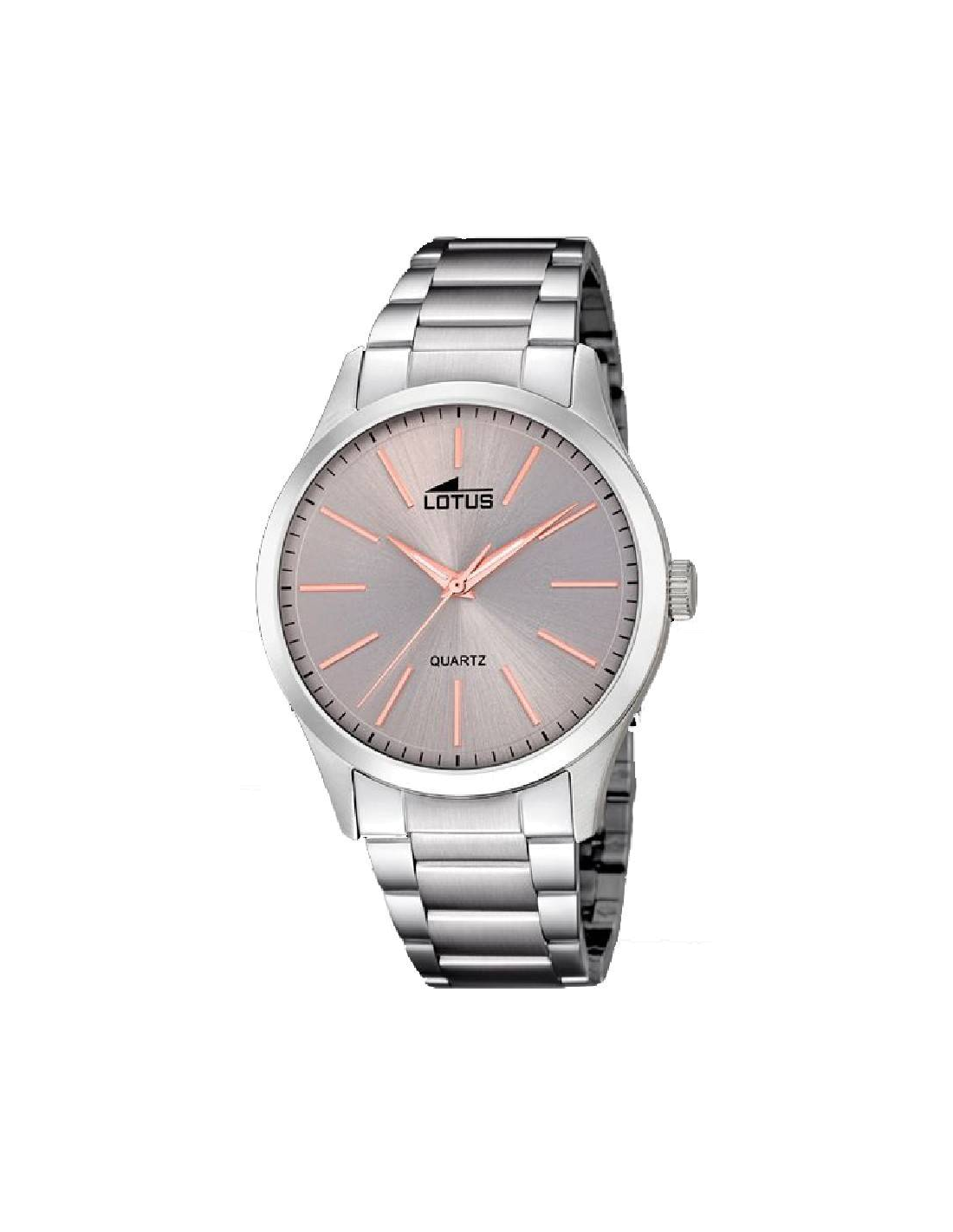 Montre Homme Lotus L15959/8 Minimaliste - Cadran Bleu, Boîtier Acier, Bracelet Cuir Noir