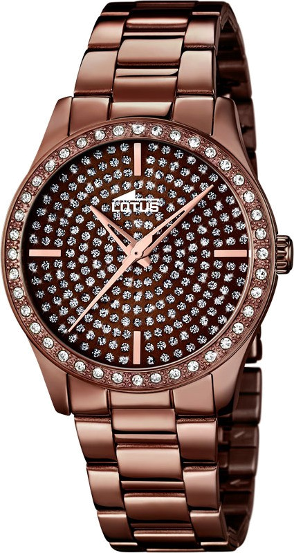 Montre Femme Lotus Trendy L18137/1 - Boîtier et bracelet acier inoxydable couleur chocolat