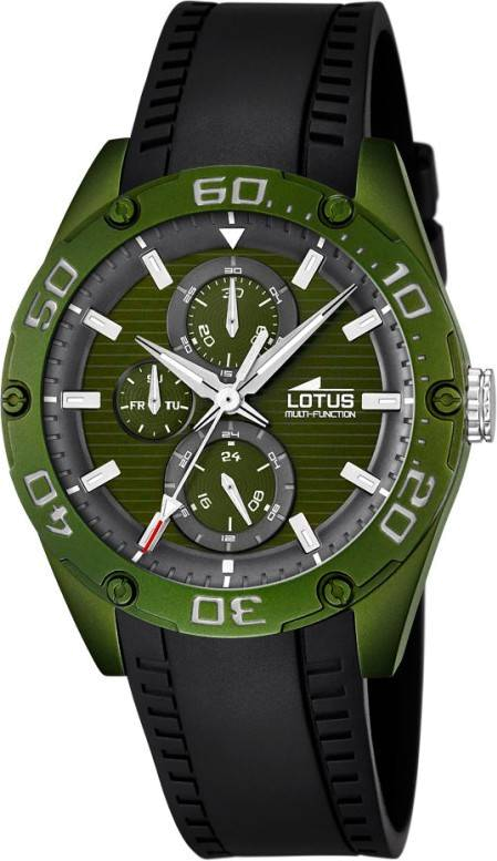 Montre Homme Lotus L18183/2 Cadran Noir Boîtier Vert