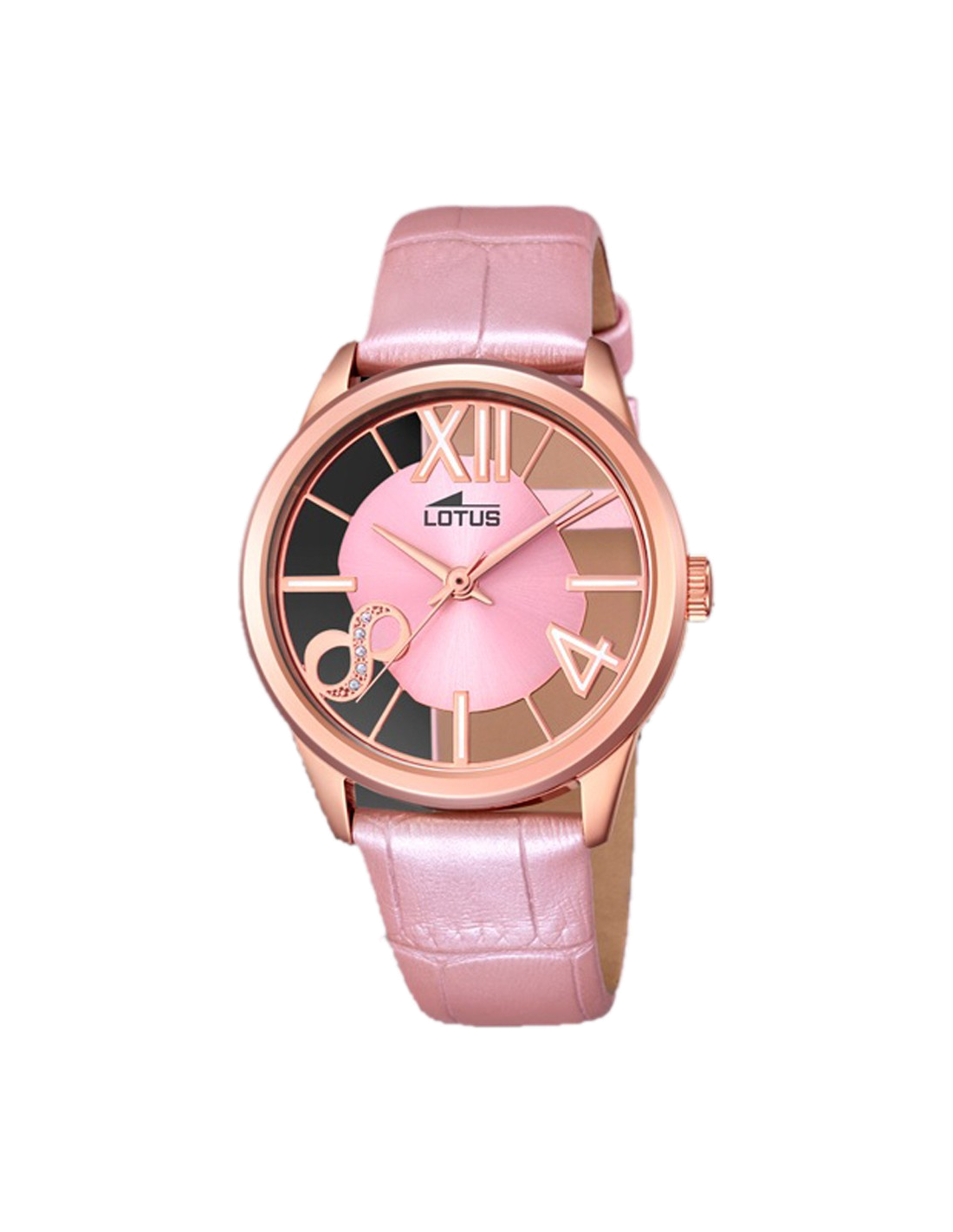 Montre Femme Lotus Trendy L18306/1 Cadran Fuchsia & Bracelet Cuir Rose