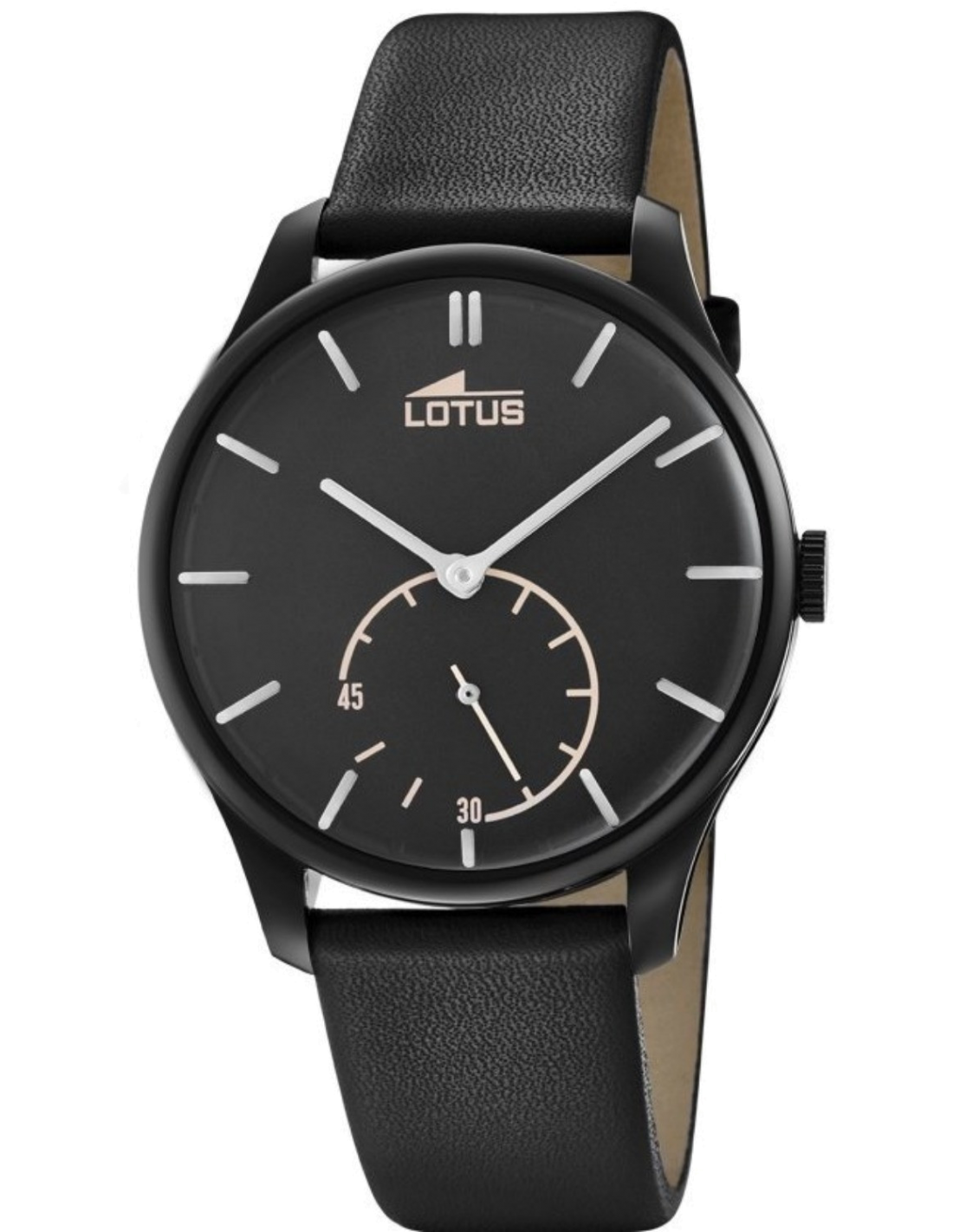 Montre Homme Lotus L18360/1 à Cadran Noir et Bracelet Cuir