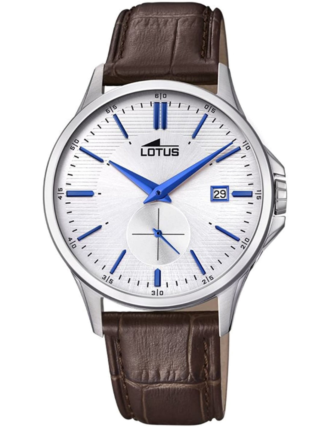 Montre Homme Lotus L18424/1 Cadran Argent Bracelet Cuir Marron