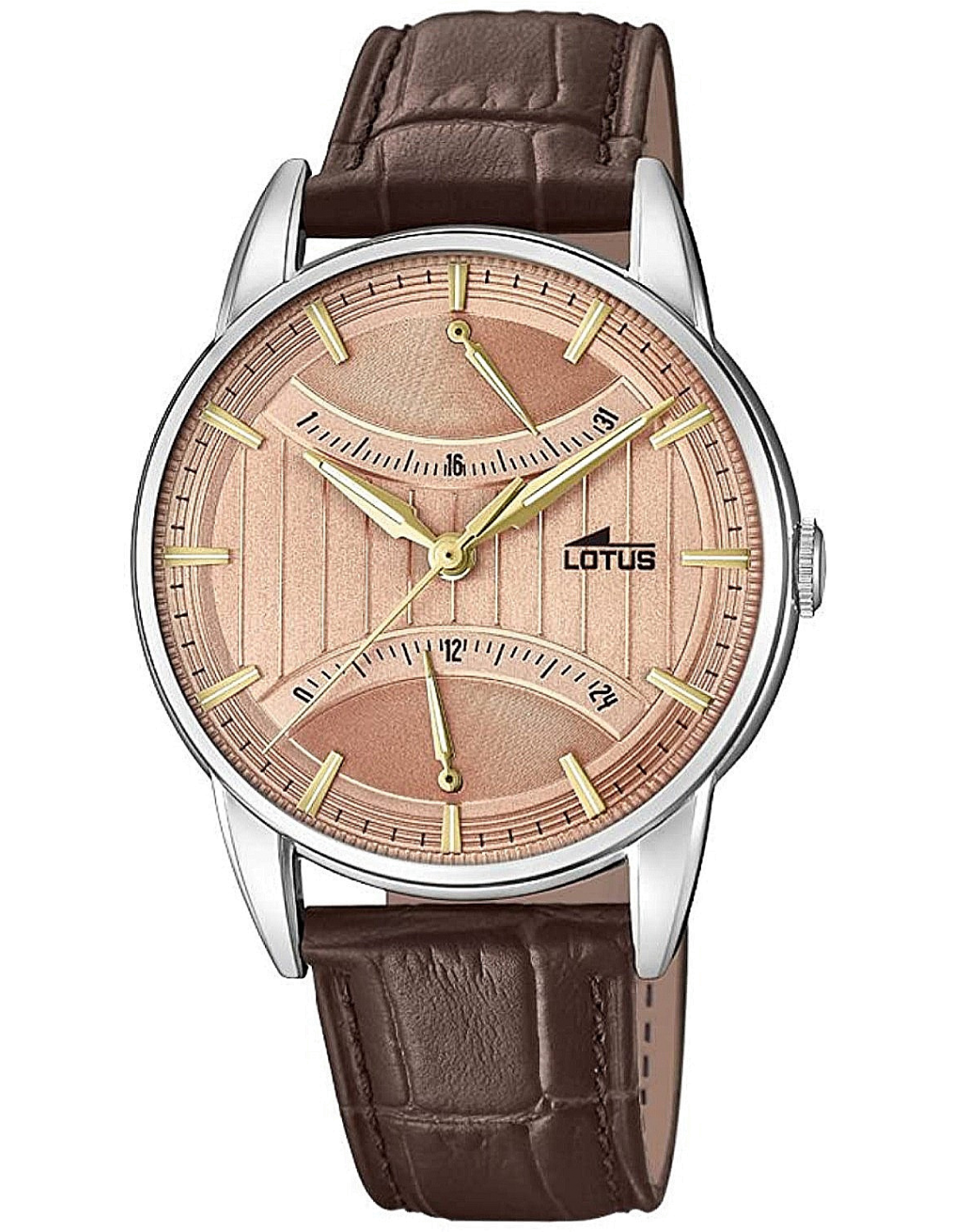 Montre Homme Lotus L18429/2 en acier et cuir marron