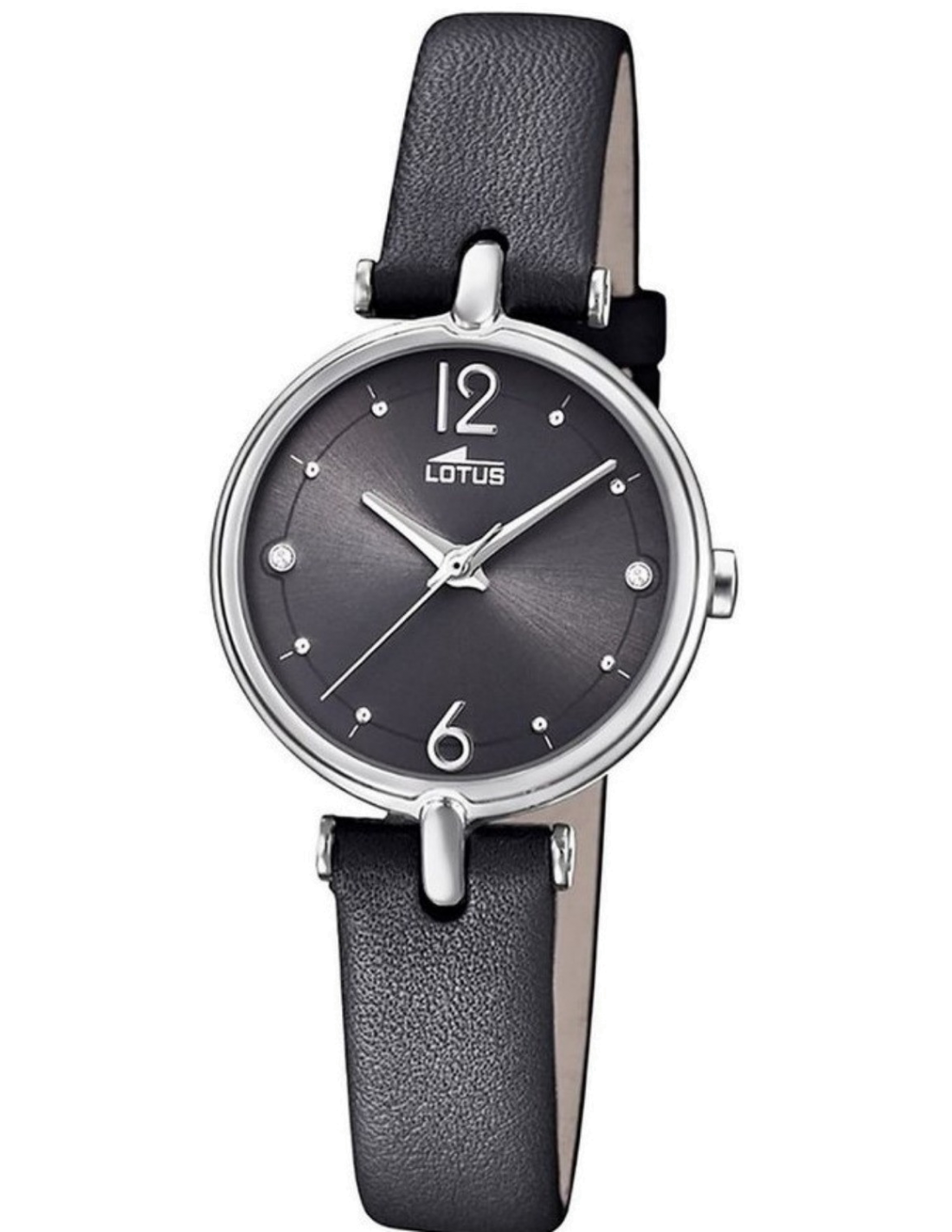 Montre Femme Lotus L18458/2 à Cadran Noir et Bracelet Cuir