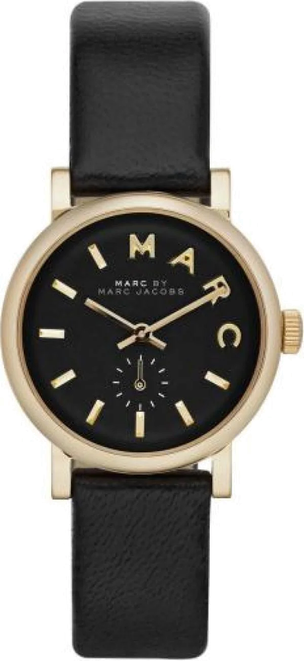 Montre Femme Marc Jacobs Baker MBM1273 bracelet cuir noir
