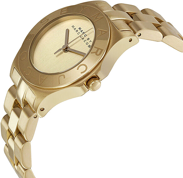 Montre Femme Marc Jacobs MBM3126 - Boîtier et Bracelet Acier Inoxydable Doré Or Jaune vue 3