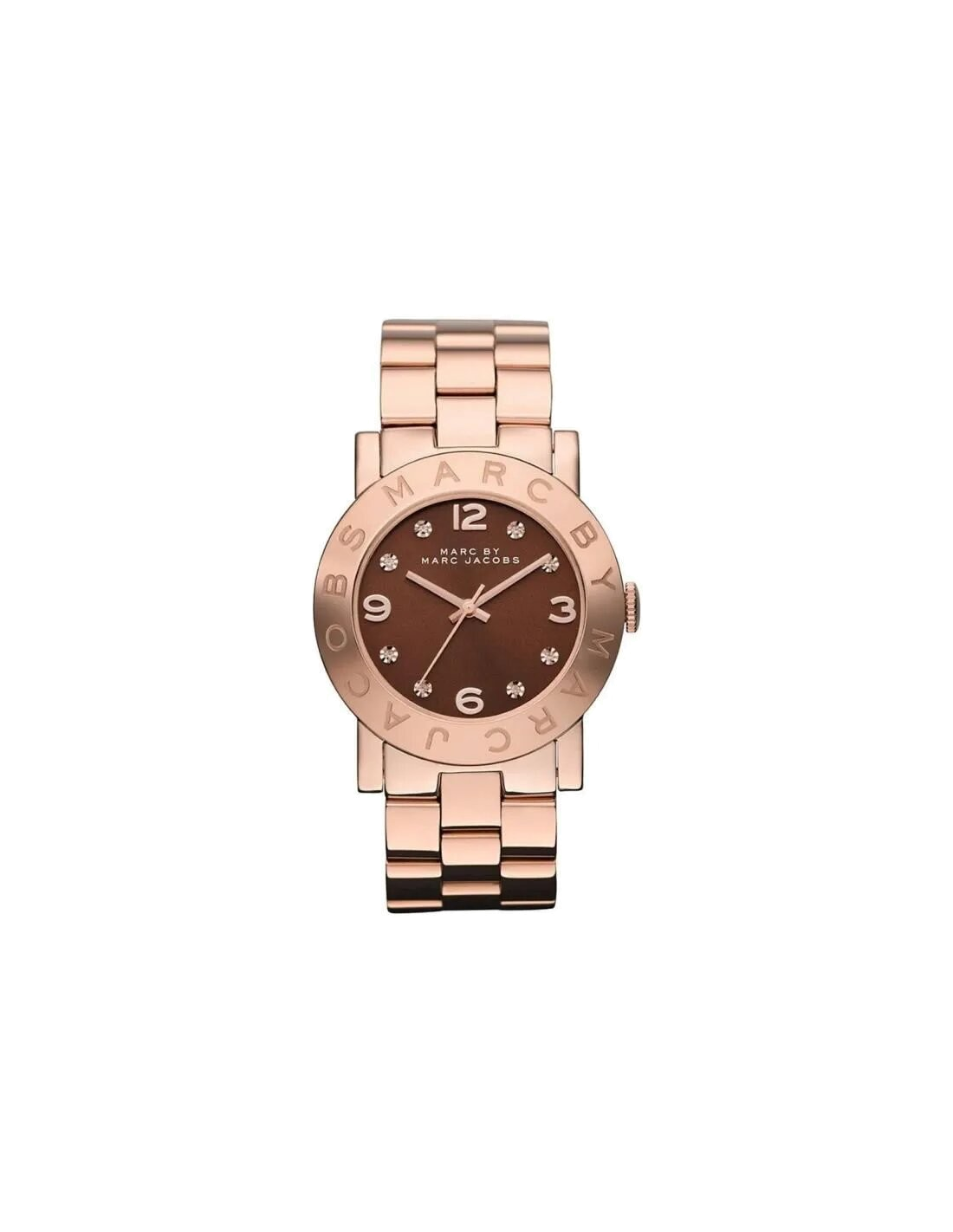 Montre Femme Marc Jacobs Amy MBM3167 Acier Or Rose Cadran Chocolat
