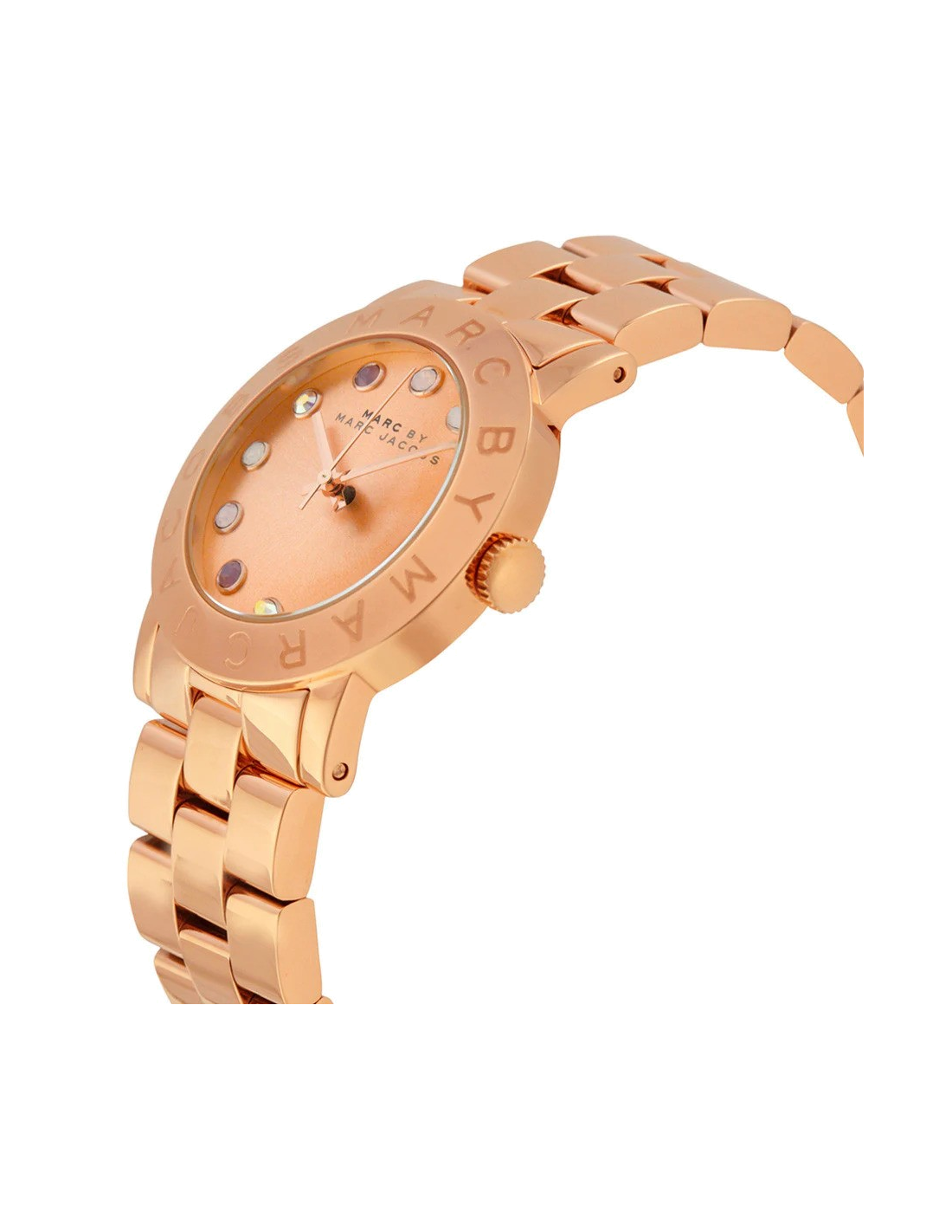 Montre Femme Marc Jacobs Amy Dexter MBM3216 Cadran Or Rose à Cristaux Multicolores vue 2