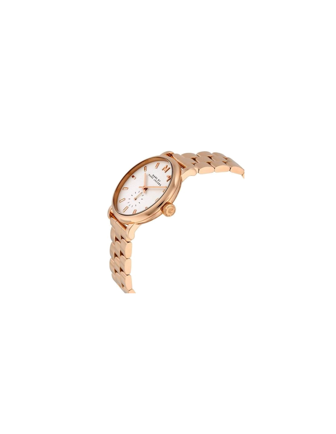 Montre Femme Marc Jacobs MBM3244 - Boîtier Acier Or Rose, Cadran Blanc à Lettres vue 2