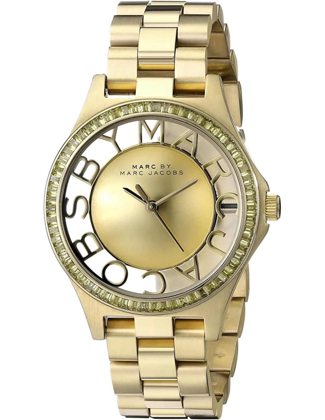 Montre Marc Jacobs MBM3338 Henry Skeleton Acier Doré