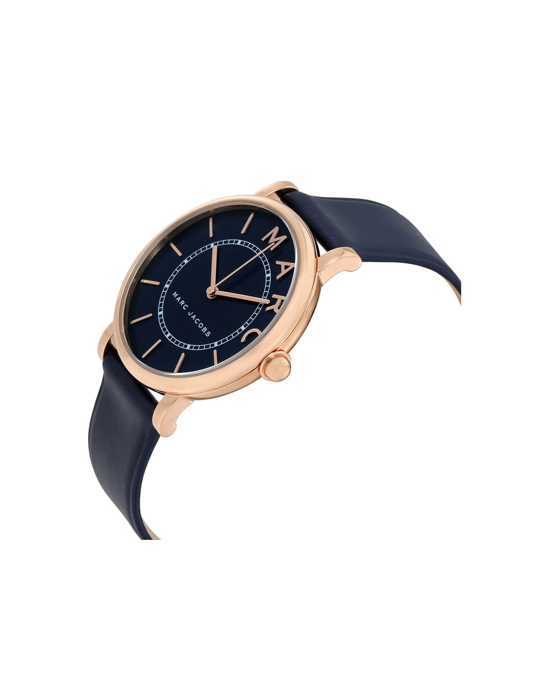 Montre Femme Marc Jacobs Roxy MJ1534 en Bleu Nuit et Or Rose vue 2