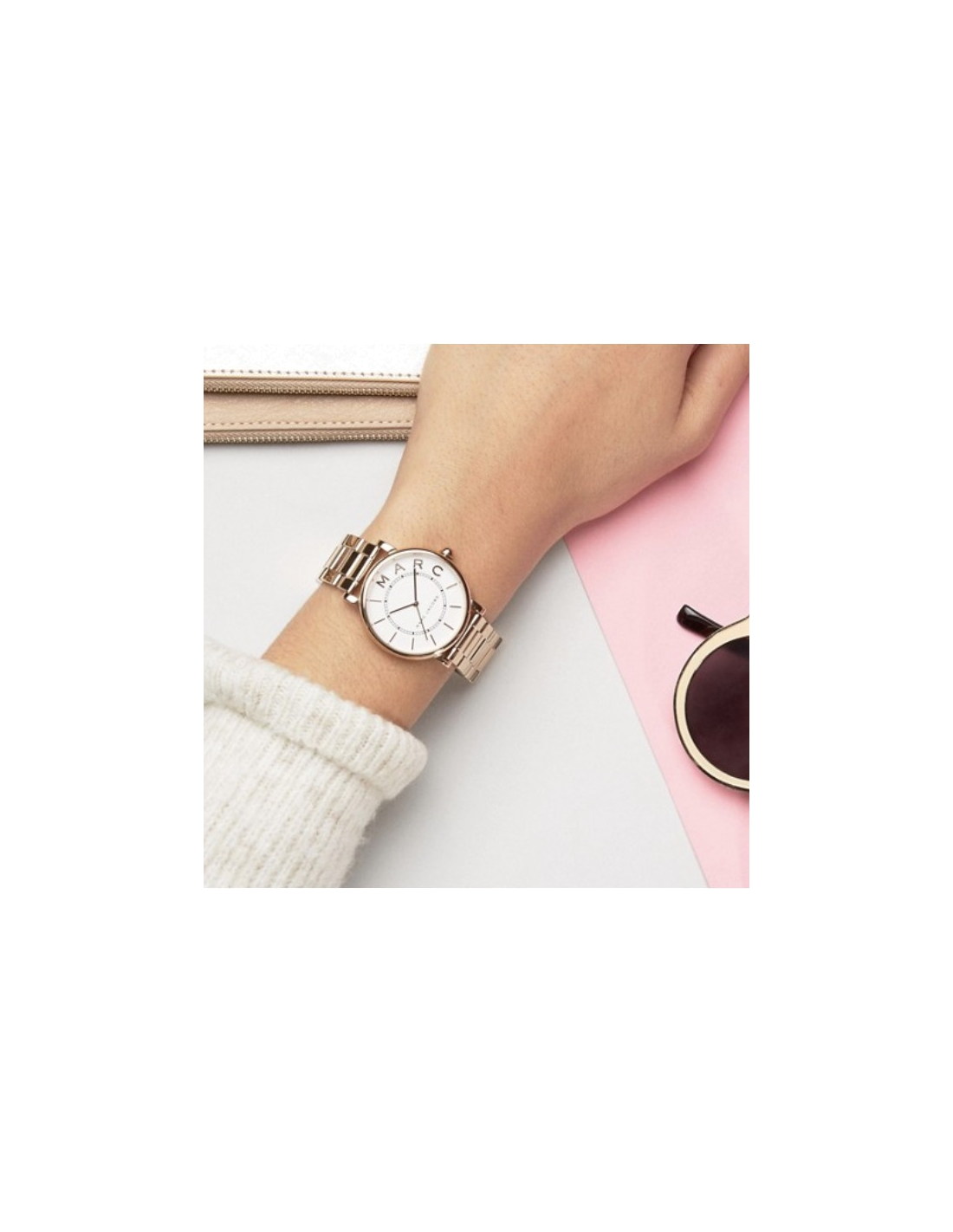 Montre Femme Marc Jacobs Roxy MJ3521 Cadran Blanc Bracelet Acier Argent vue 2