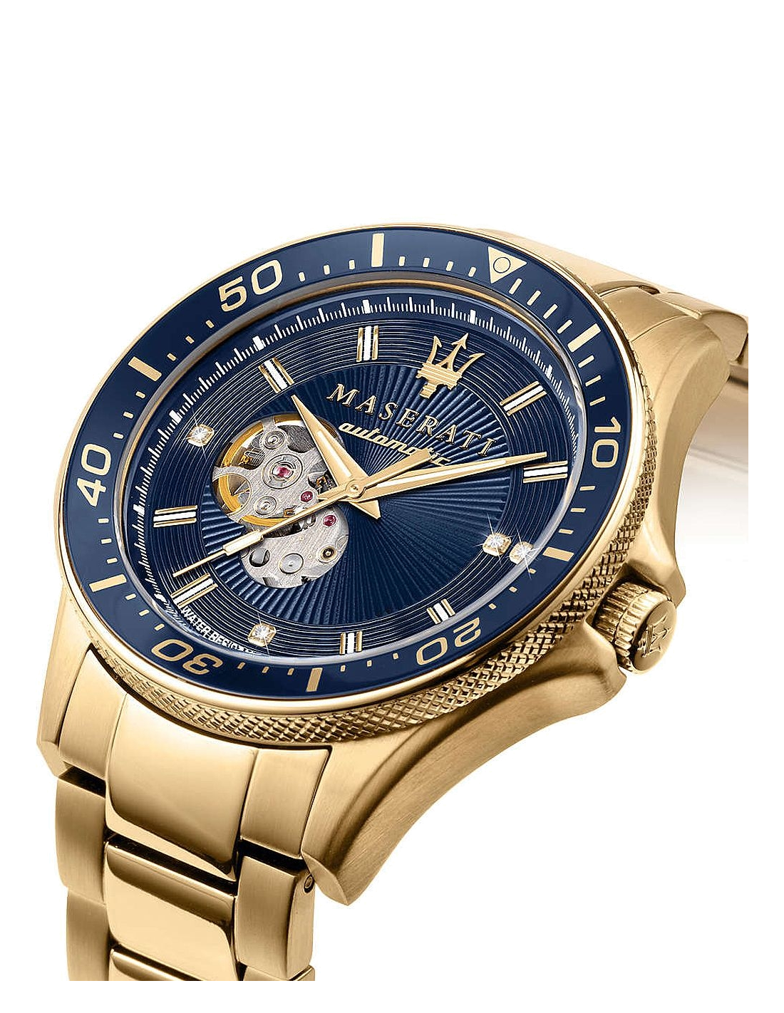 Maserati Sfida R8823140004 - Montre Homme Automatique Squelette, Boîtier Or & Cadran Bleu, Édition Limitée vue 2