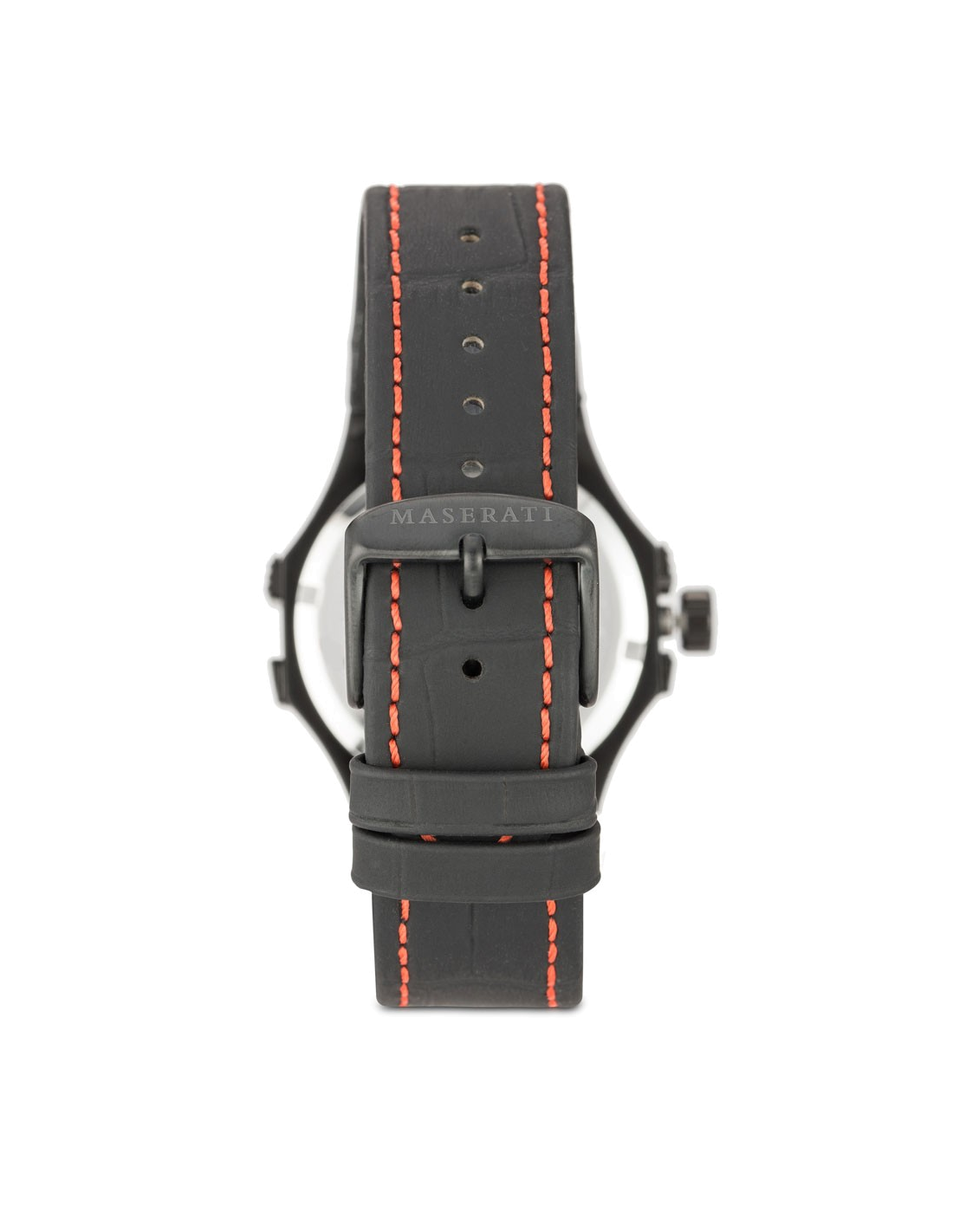 Montre Homme Maserati Potenza R8851108010 Cadran Noir Bracelet Cuir Rouge vue 3