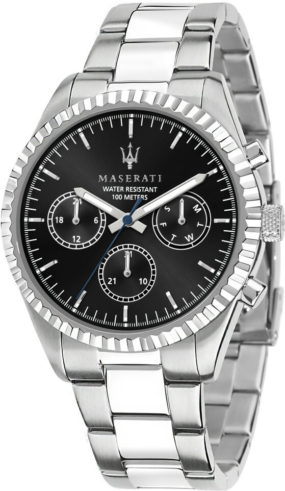 Montre Homme Maserati Competizione R8853100023 - Chronographe Quartz Cadran Noir Bracelet Acier
