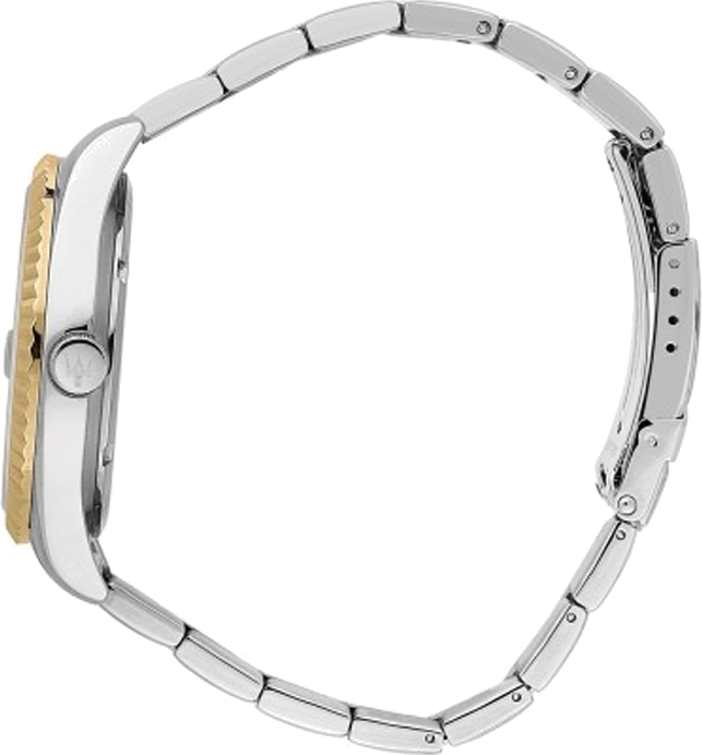 Montre Maserati R8853100027 pour Homme - Acier Bicolore Argent/Or, Cadran Bleu Soleillé vue 3