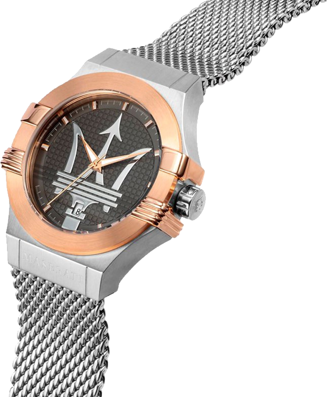 Montre pour Homme Maserati Potenza R8853108007 - Boîtier Acier Gris 42mm, Cadran Argenté, Maille Milanaise vue 2