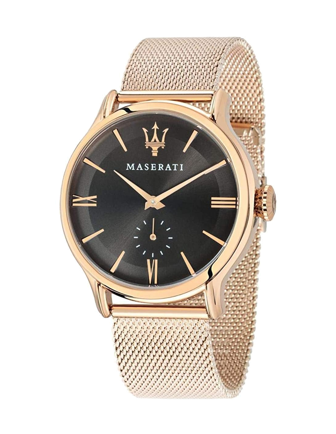 Montre Homme Maserati Epoca R8853118004, boîtier et maille milanaise or rose