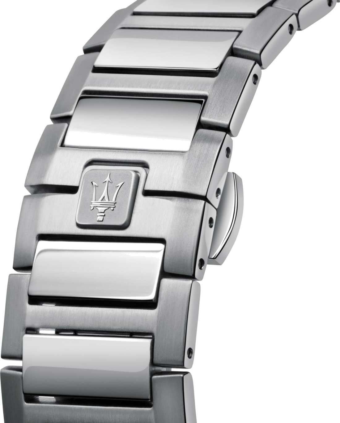 Montre Homme Maserati Stile R8853142003, boîtier et bracelet acier inoxydable argent, cadran noir vue 3