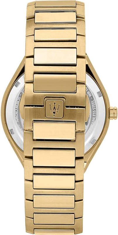 Montre Homme Maserati Stile R8853142004, boîtier et bracelet acier doré jaune vue 2