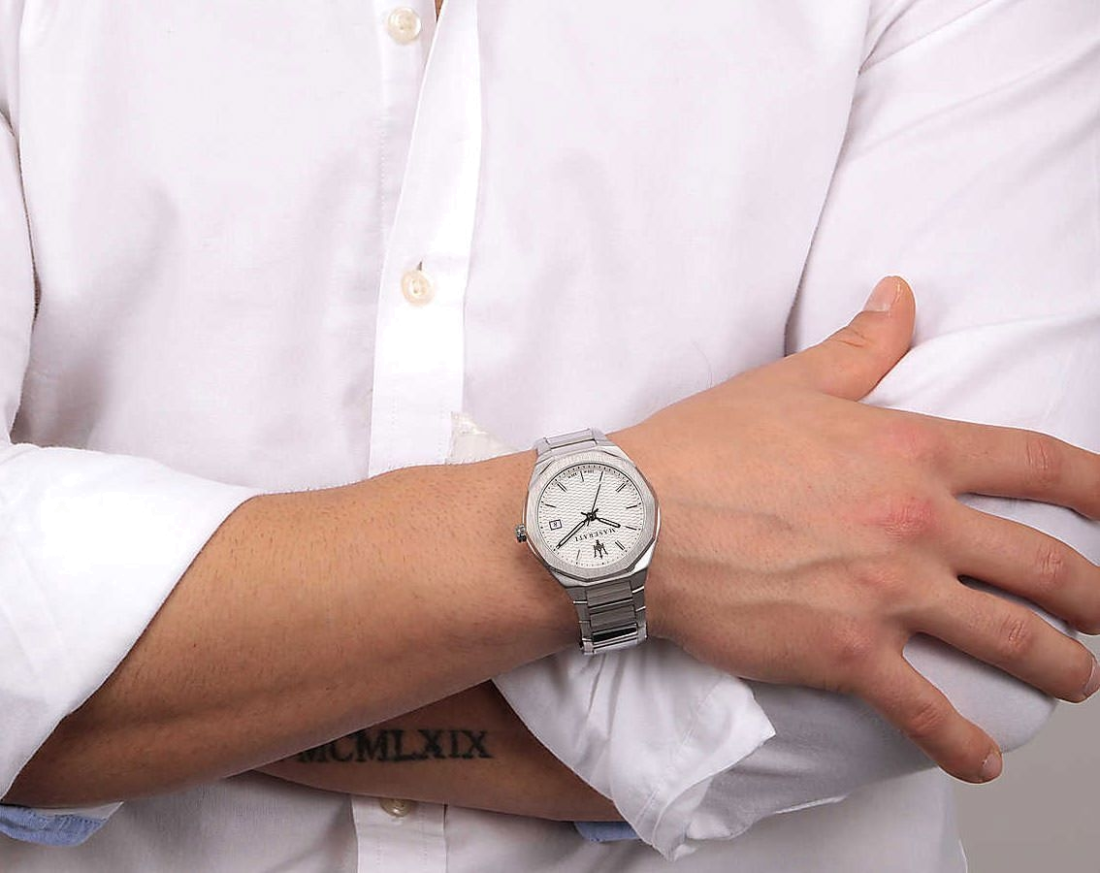 Montre Homme Maserati Stile R8853142005 en acier argenté vue 5